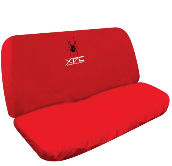 XDC SLIP ON REAR SEAT COVER SPIDER RED