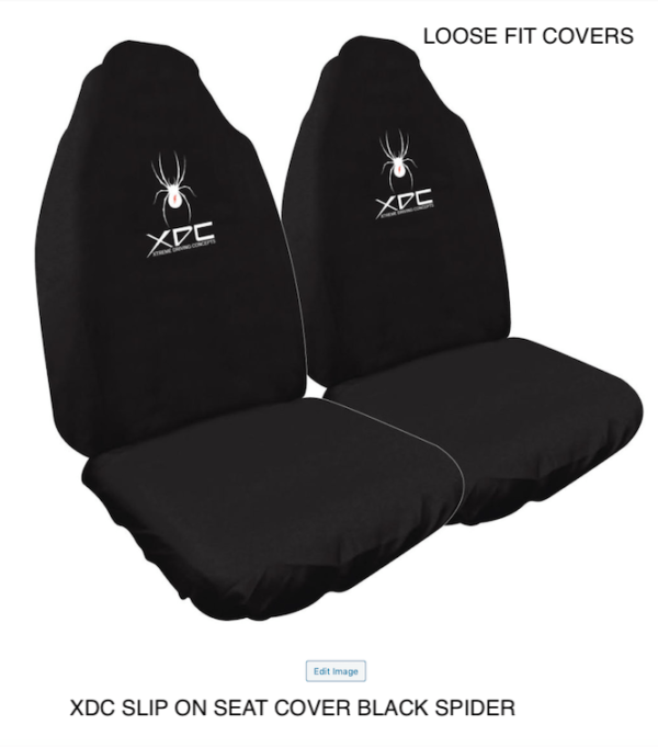 XDC SLIP ON SEAT COVER BLACK SPIDER