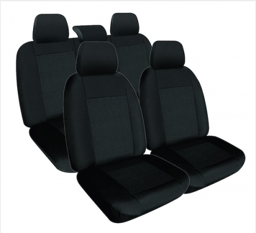 UKB4C Black/Grey Full Set Front & Rear Car Seat Covers for I30 All Years