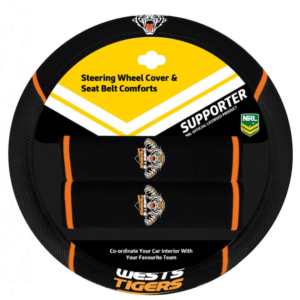 NRL STEERING COVER WEST TIGERS