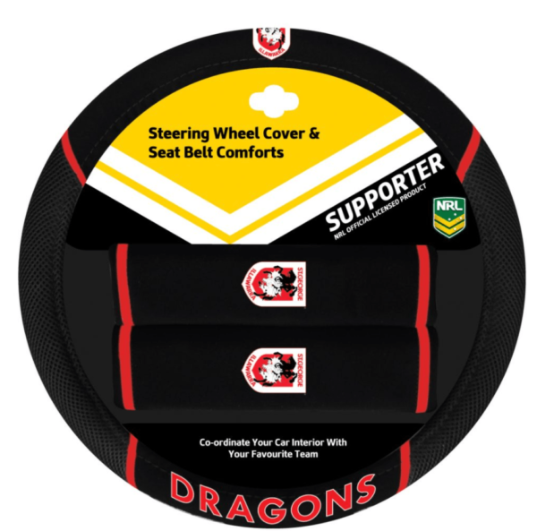 NRL Steering Wheel Cover Dragons NEW