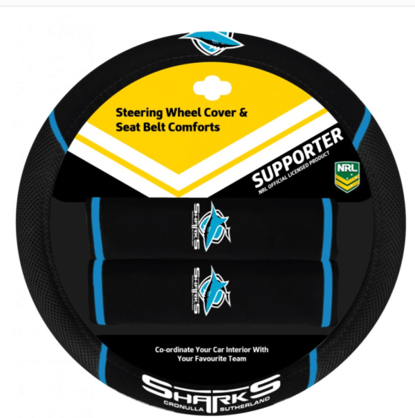 NRL Steering Wheel Cover Sharks