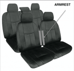 LEATHER LOOK BLACK SEAT COVERS