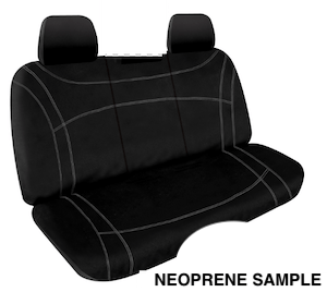 NEOPRENE WETSUIT BLACK WHITE BENCH SEAT