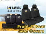 cat canvas front and rear seat covers