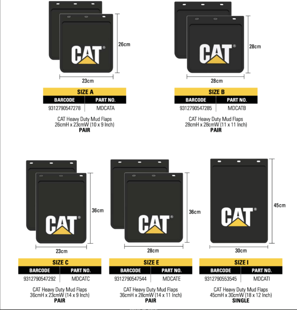 Caterpillar Mud Flaps Are made for the Aussie conditions