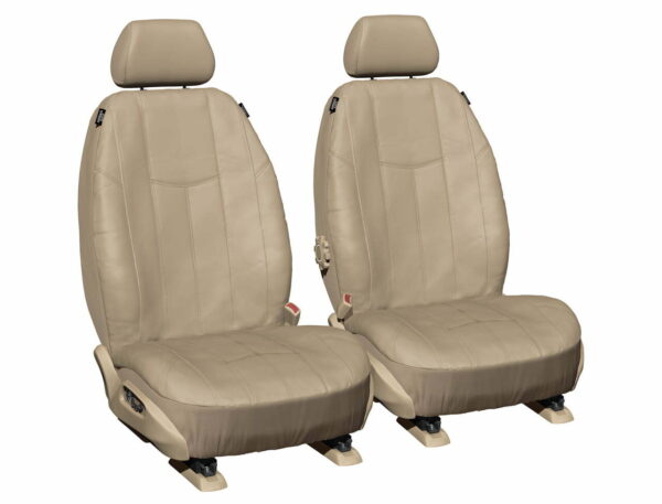 BEIGE LEATHER LOOK SEAT COVER
