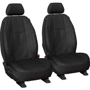 LEATHER LOOK BLACK SEAT COVER