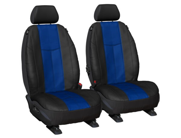 BLUE LEATHER LOOK SEAT COVER