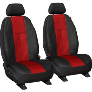 RED LEATHER LOOK SEAT COVER