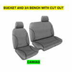 BUCKET AND 3/4 BENCH SEAT GREY