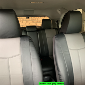 leather look grey seat covers