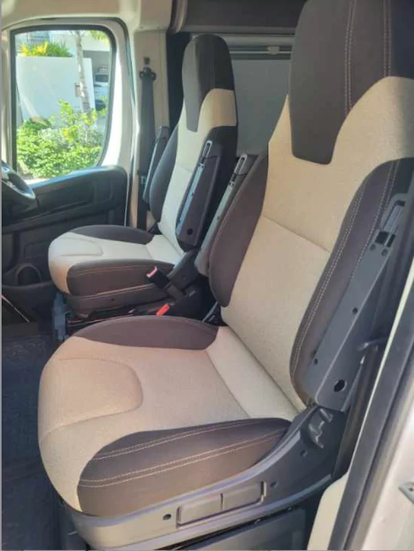 thumbnail image 2 of Black Nylon Waterproof Seat Covers For Fiat Ducato – Full Set (Brand New) 2 of 6