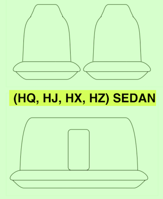 (HQ, HJ, HX, HZ) SEDAN SEAT COVERS