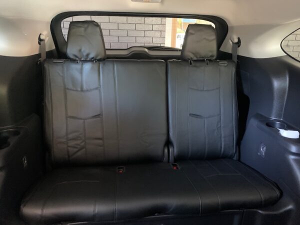 Leather look 3rd row seat cover