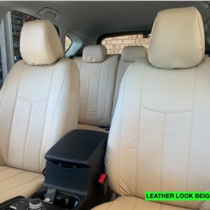 LEATHER LOOK BEIGE SEAT COVERS