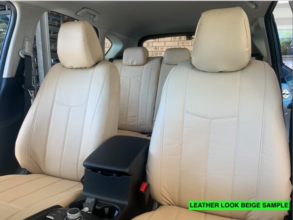 LEATHER LOOK BEIGE SEAT COVERS