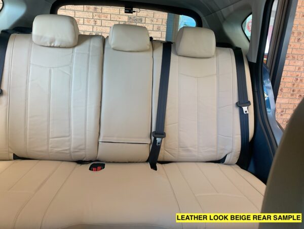 LEATHER LOOK BEIGE SEAT COVERS