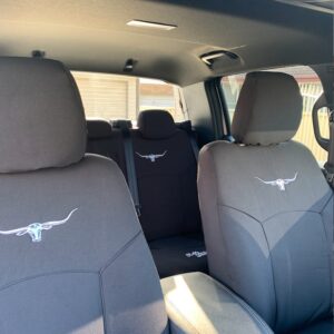 RM WILLIAMS CANVAS BLACK SEAT COVERS