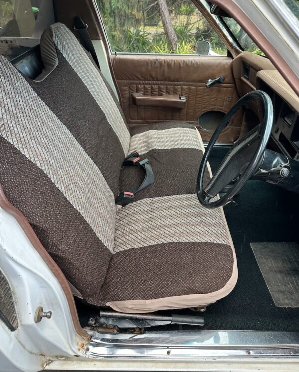 bench seat cover brown tweed