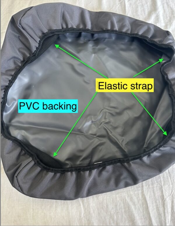 Pvc backing base seat cover with elasti