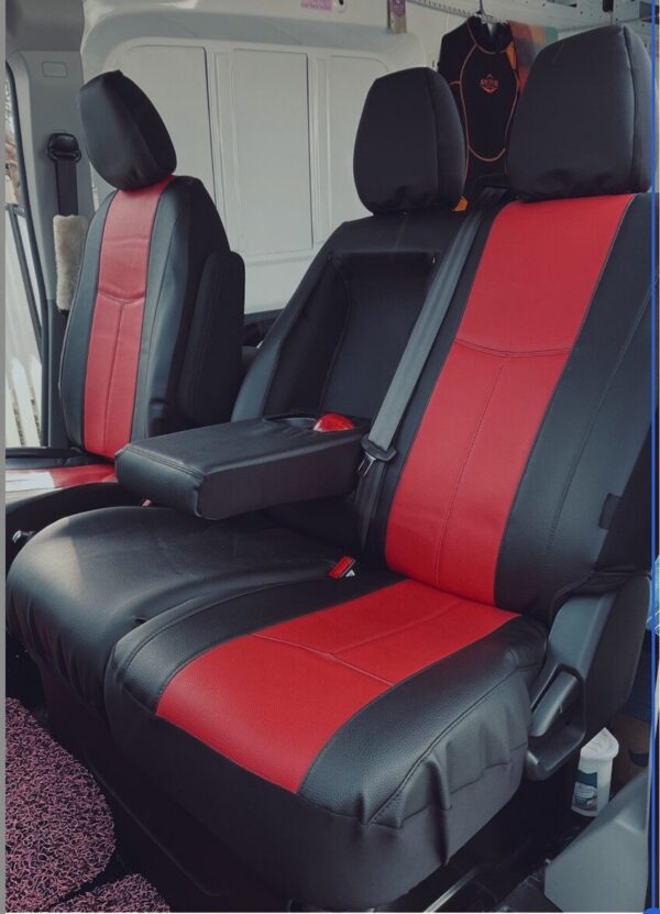 Red bench seat leather