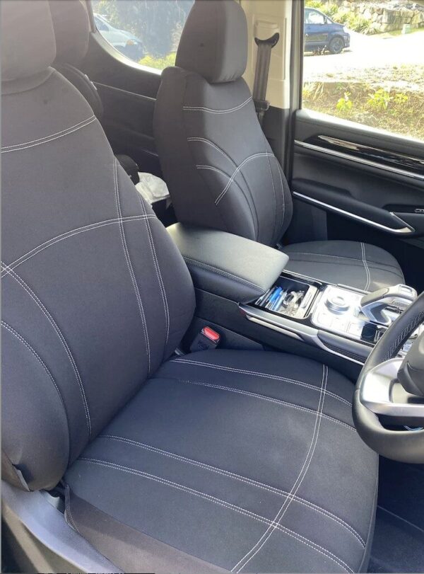 Alpha Neoprene black/white seat covers