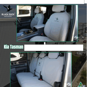 KIA Tasman X-LINE Seat Covers Black Duck Canvas