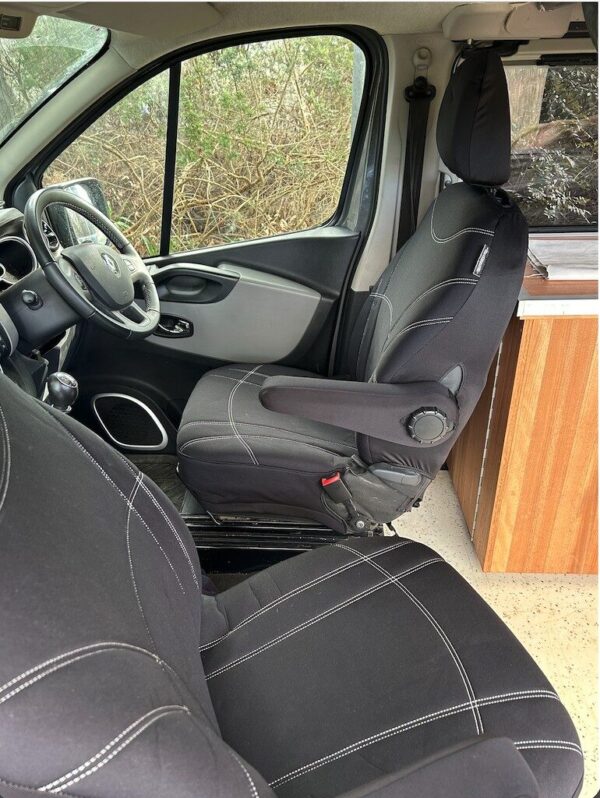 Mitsubishi Delica Seat Covers Neoprene Front Pair with Armrest Covers - Image 2