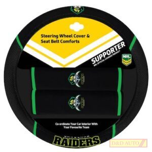 RAIDERS STEERING WHEEL COVER NRL