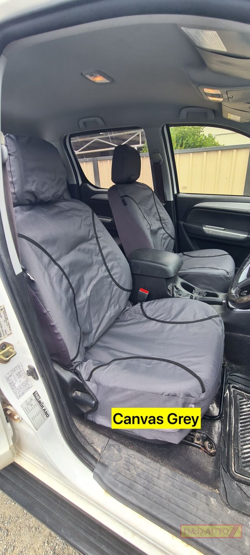 canvas grey seat covers