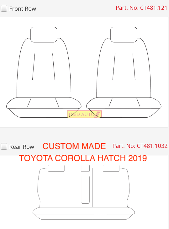 TOYOTA COROLLA HATCH 2018 ON