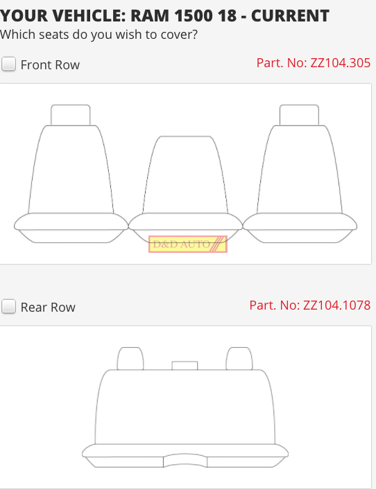 ram seat covers