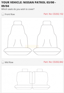 NISSAN PATROL FRONT AND MIDDLE GU 00-04
