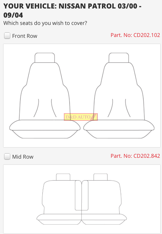 NISSAN PATROL FRONT AND MIDDLE GU 00-04