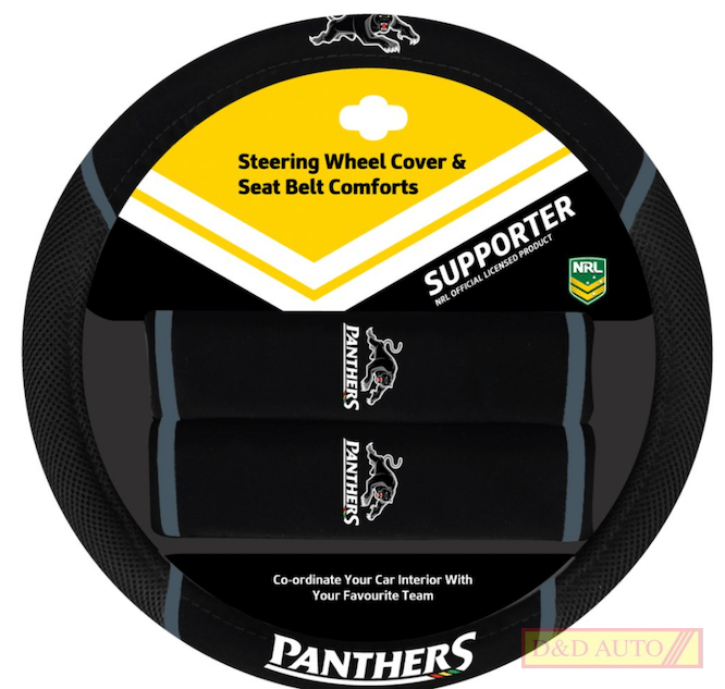 NRL Steering Wheel Cover Panthers NEW