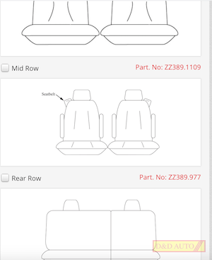 GRANVIA SEAT COVERS