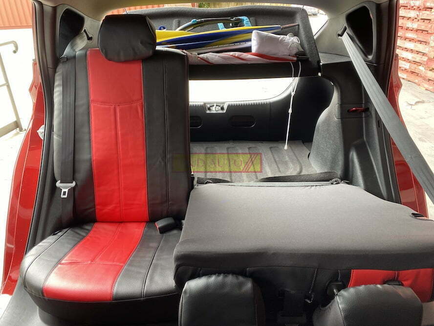LEATHER LOOK RED SPLIT