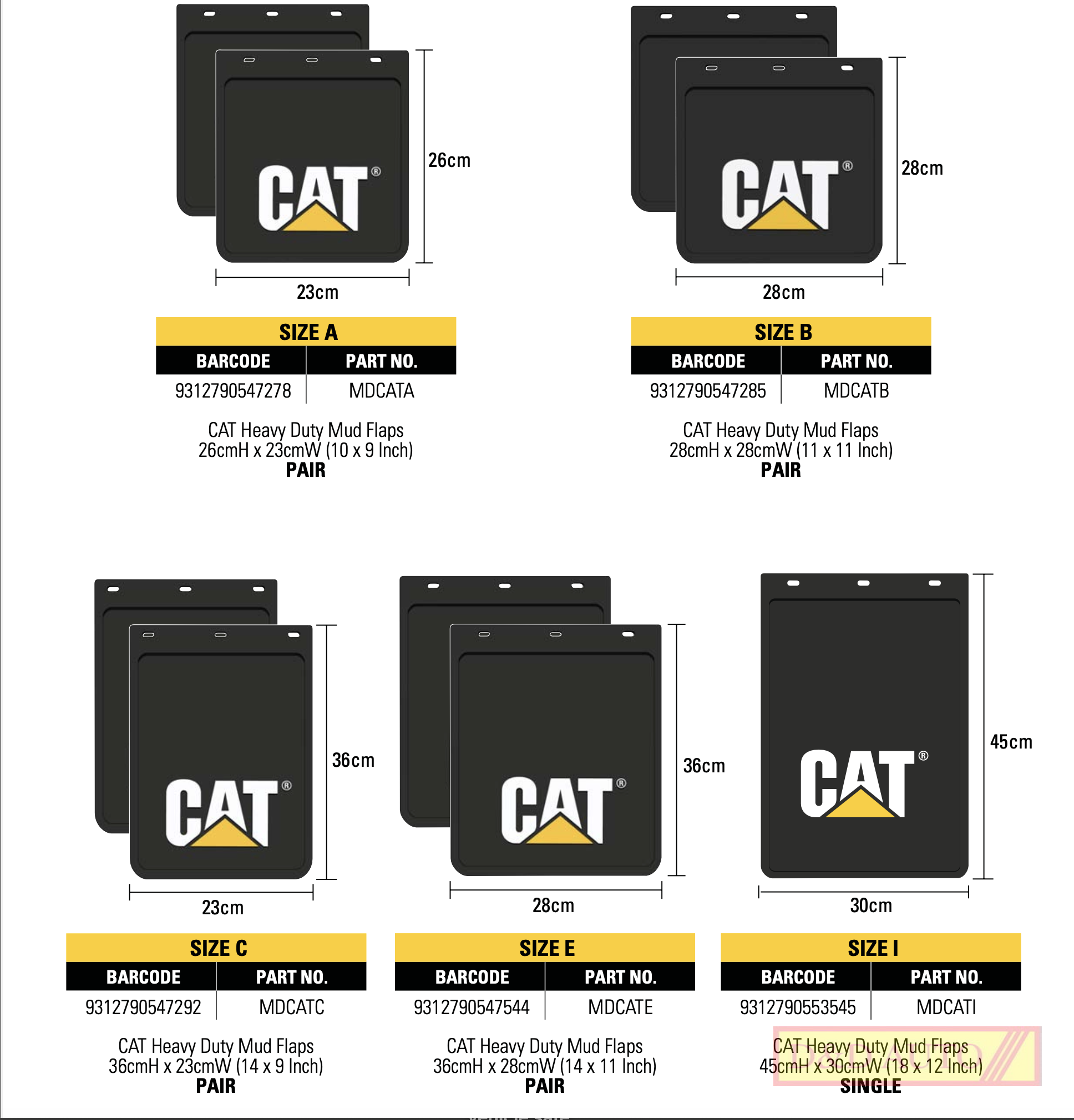 caterpillar mud-flaps
