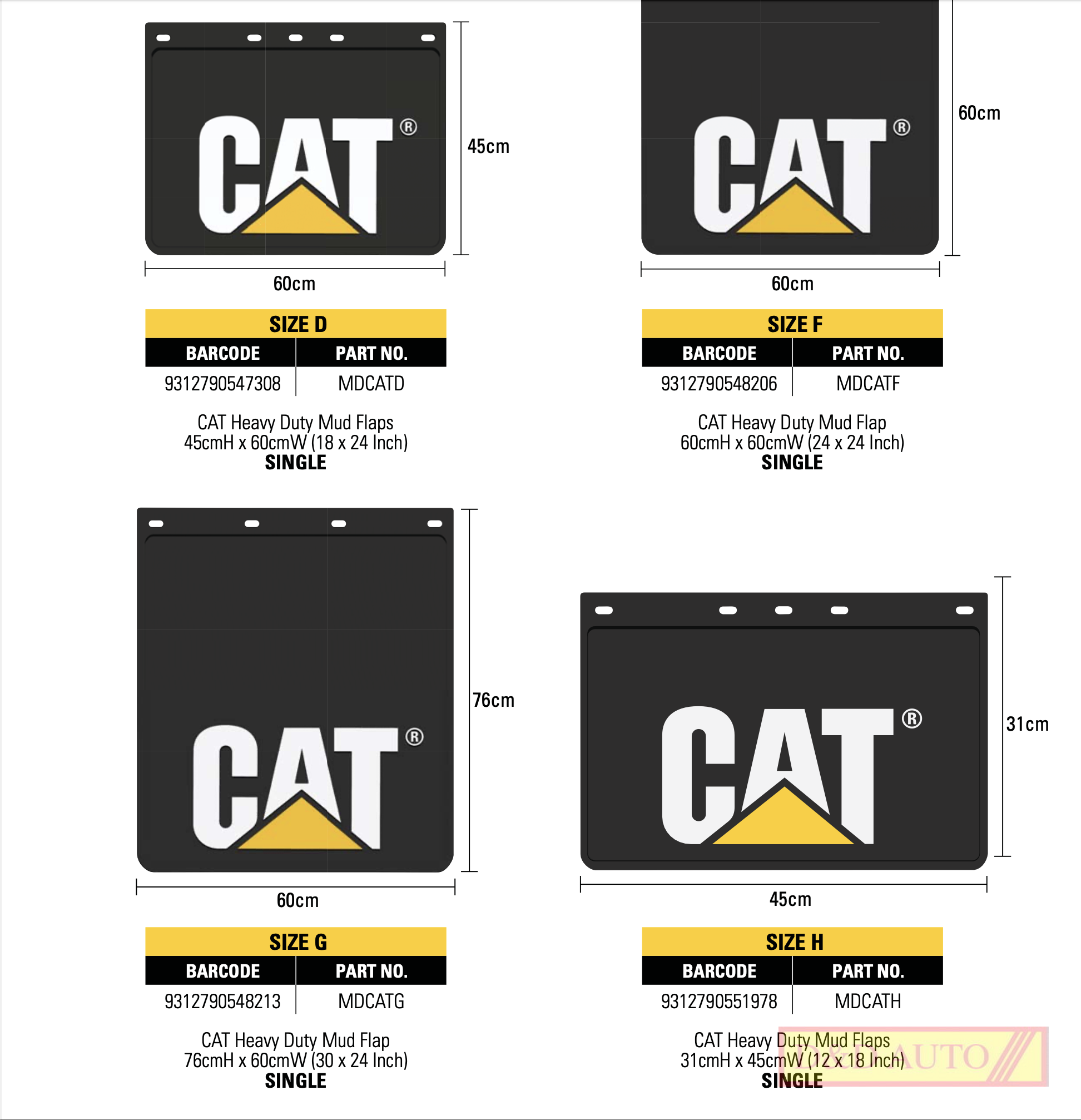 caterpillar mud-flaps