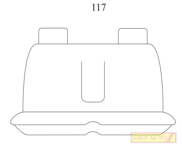 bench seat with a small cut out