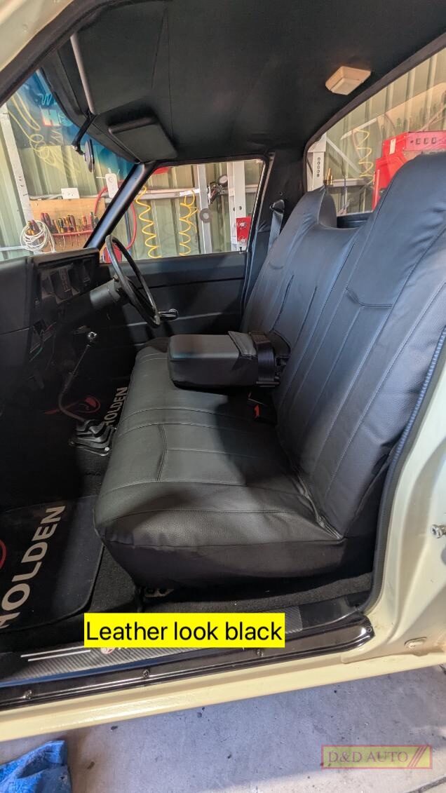 Kingswood leather look seat covers