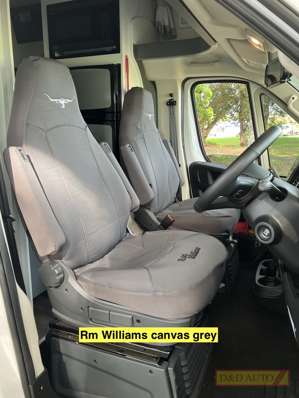 Rm Williams canvas grey seat covers