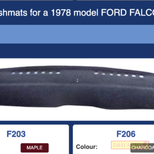 Ford Falcon Dash Mat