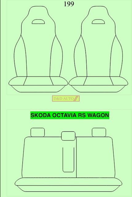 SKODA RS SEAT COVERS