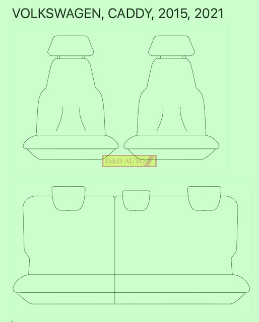caddy 15-21 5 seater van seat covers