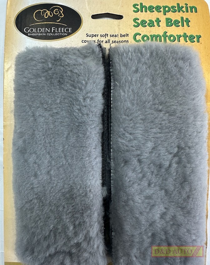SHEEPSKIN SEAT BELT COMFORTER CHARCOAL