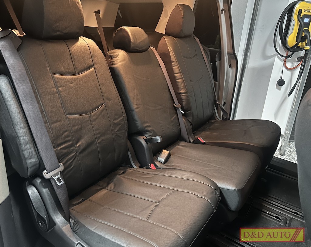 kia Carnival Middle leather look black seat covers