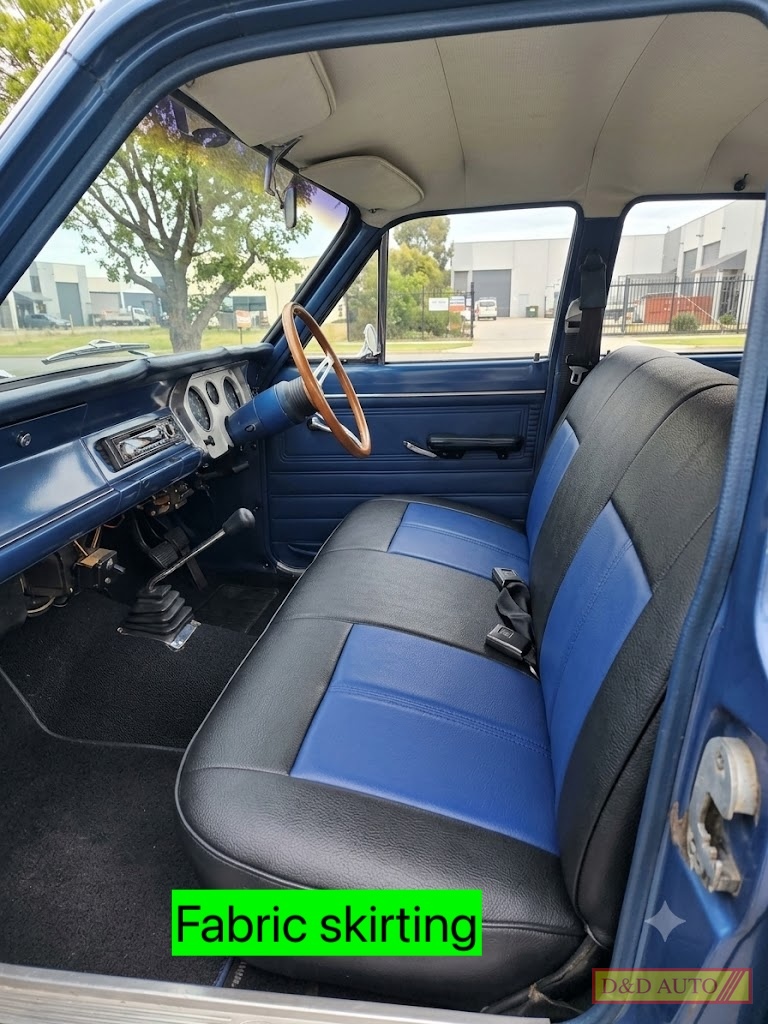 Leather look Bench black and blue